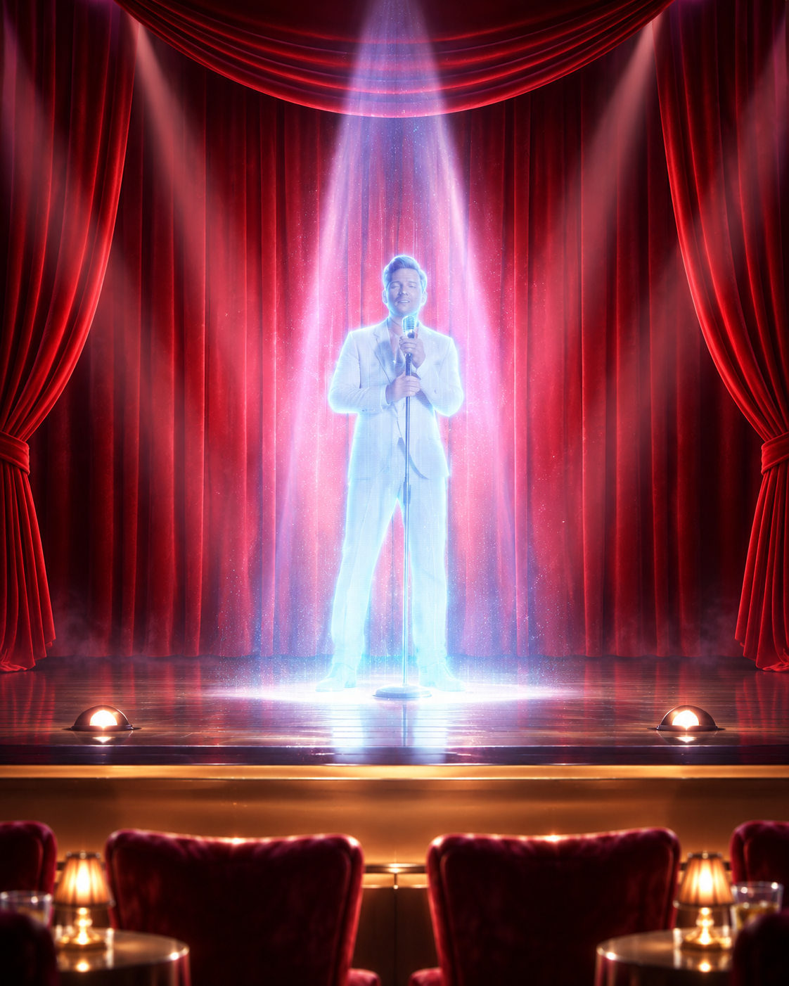 Private generated editorial poster for Kenny's Jazz Pad holographic effect; original archive reference preserved.